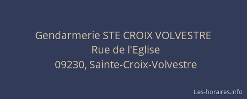 Gendarmerie STE CROIX VOLVESTRE