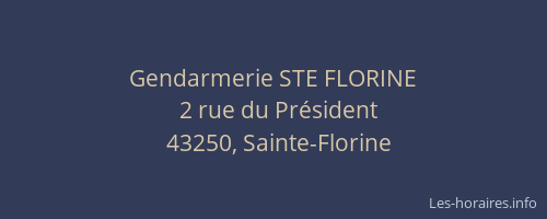 Gendarmerie STE FLORINE