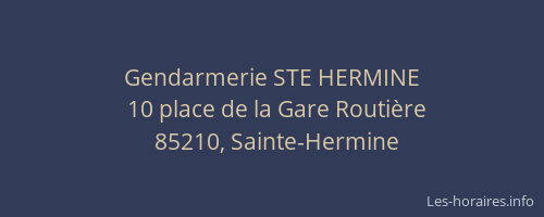 Gendarmerie STE HERMINE