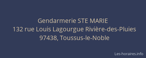 Gendarmerie STE MARIE