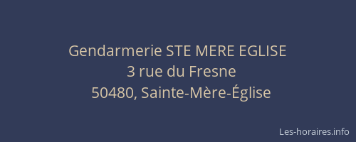 Gendarmerie STE MERE EGLISE