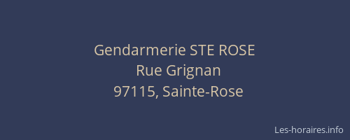 Gendarmerie STE ROSE