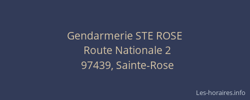Gendarmerie STE ROSE