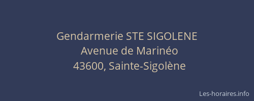 Gendarmerie STE SIGOLENE