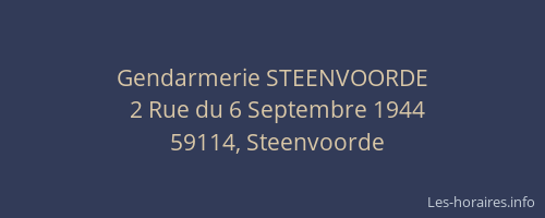 Gendarmerie STEENVOORDE