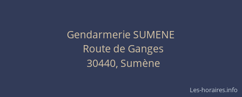 Gendarmerie SUMENE