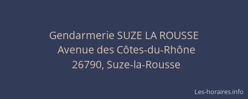Gendarmerie SUZE LA ROUSSE