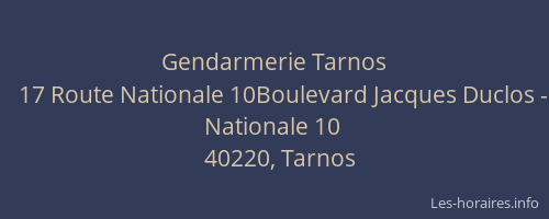 Gendarmerie Tarnos
