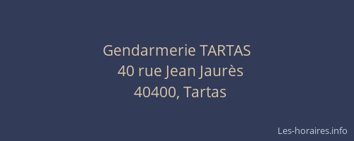 Gendarmerie TARTAS