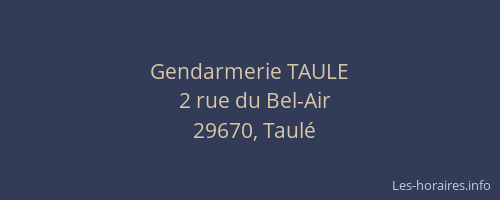 Gendarmerie TAULE