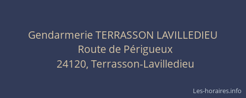 Gendarmerie TERRASSON LAVILLEDIEU