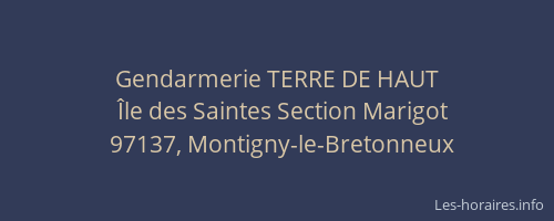 Gendarmerie TERRE DE HAUT