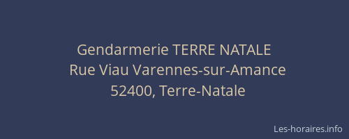 Gendarmerie TERRE NATALE