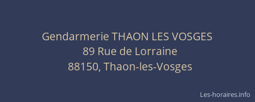 Gendarmerie THAON LES VOSGES