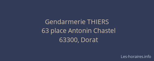 Gendarmerie THIERS