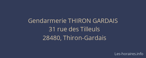 Gendarmerie THIRON GARDAIS