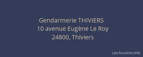 Gendarmerie THIVIERS