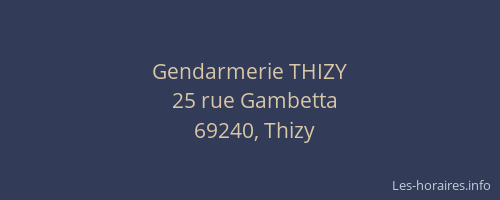Gendarmerie THIZY