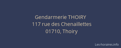 Gendarmerie THOIRY