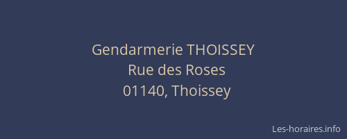 Gendarmerie THOISSEY
