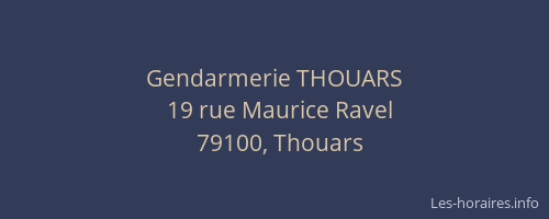 Gendarmerie THOUARS