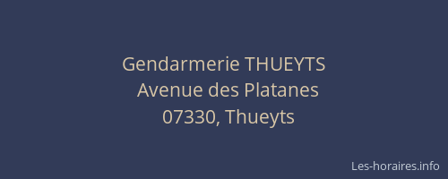 Gendarmerie THUEYTS