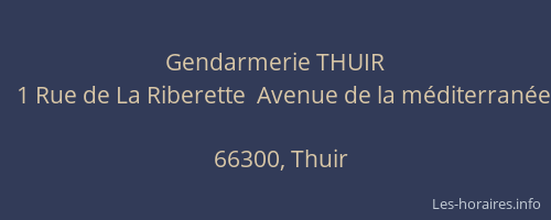 Gendarmerie THUIR