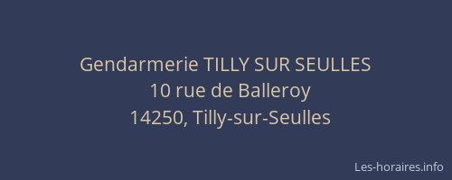 Gendarmerie TILLY SUR SEULLES