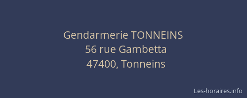 Gendarmerie TONNEINS