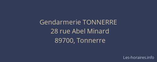 Gendarmerie TONNERRE