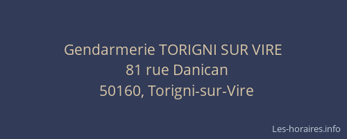 Gendarmerie TORIGNI SUR VIRE