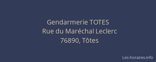 Gendarmerie TOTES