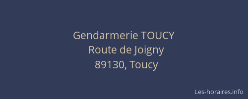 Gendarmerie TOUCY