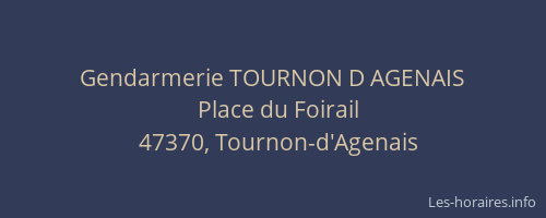 Gendarmerie TOURNON D AGENAIS