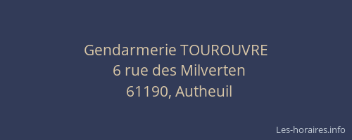 Gendarmerie TOUROUVRE