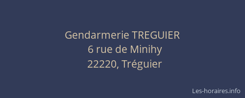 Gendarmerie TREGUIER