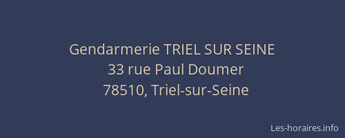 Gendarmerie TRIEL SUR SEINE