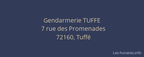 Gendarmerie TUFFE