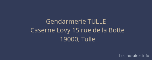 Gendarmerie TULLE
