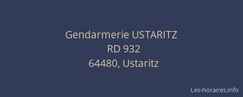 Gendarmerie USTARITZ