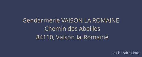 Gendarmerie VAISON LA ROMAINE