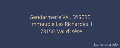 Gendarmerie VAL D'ISERE