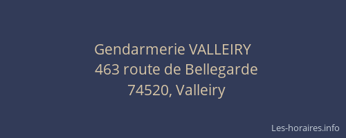 Gendarmerie VALLEIRY
