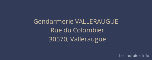 Gendarmerie VALLERAUGUE