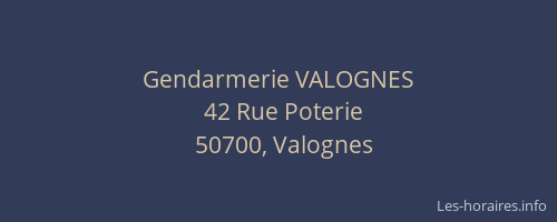 Gendarmerie VALOGNES