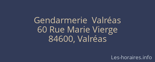 Gendarmerie  Valréas