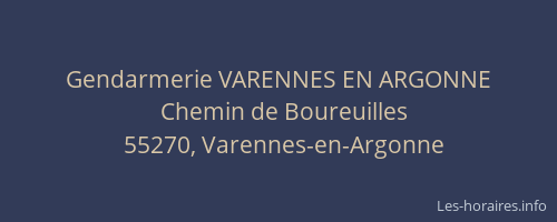 Gendarmerie VARENNES EN ARGONNE