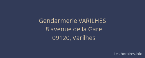 Gendarmerie VARILHES