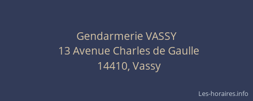 Gendarmerie VASSY