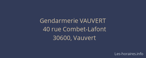 Gendarmerie VAUVERT